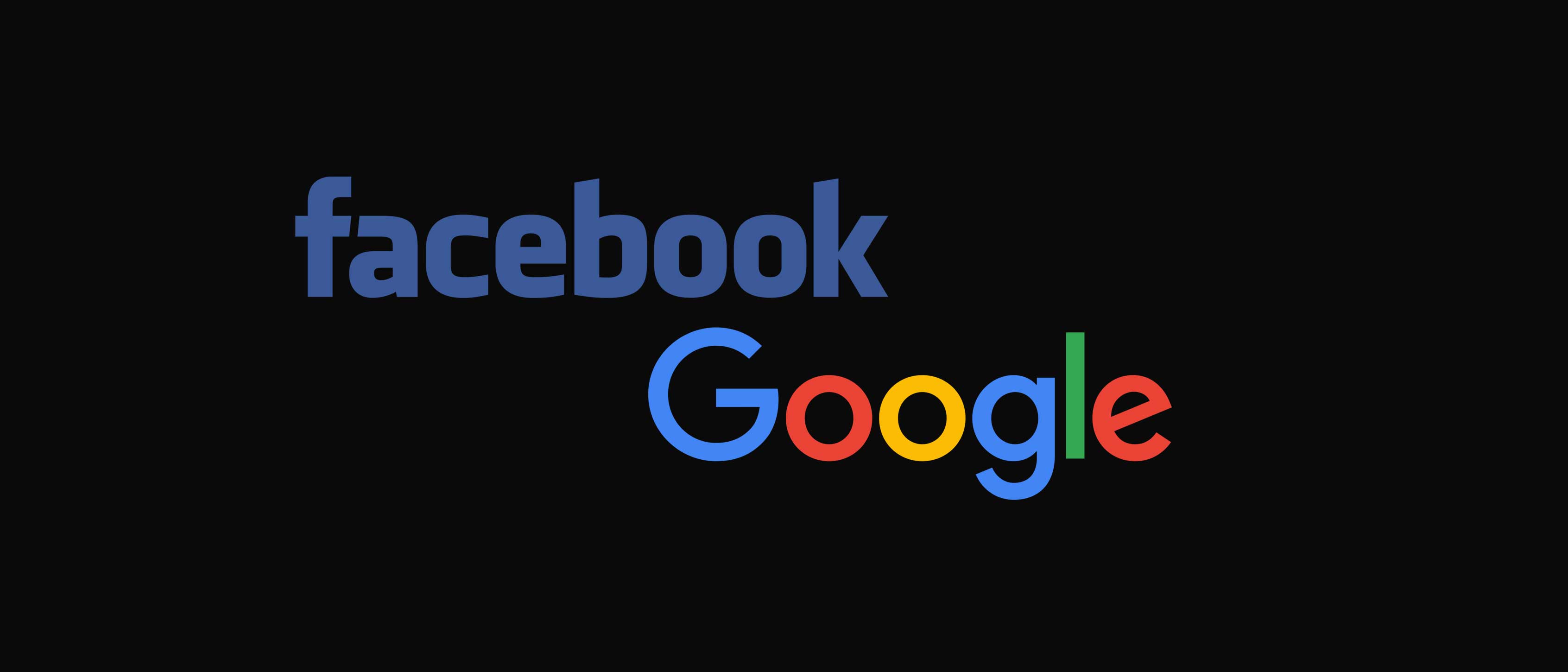 facebook and google logos